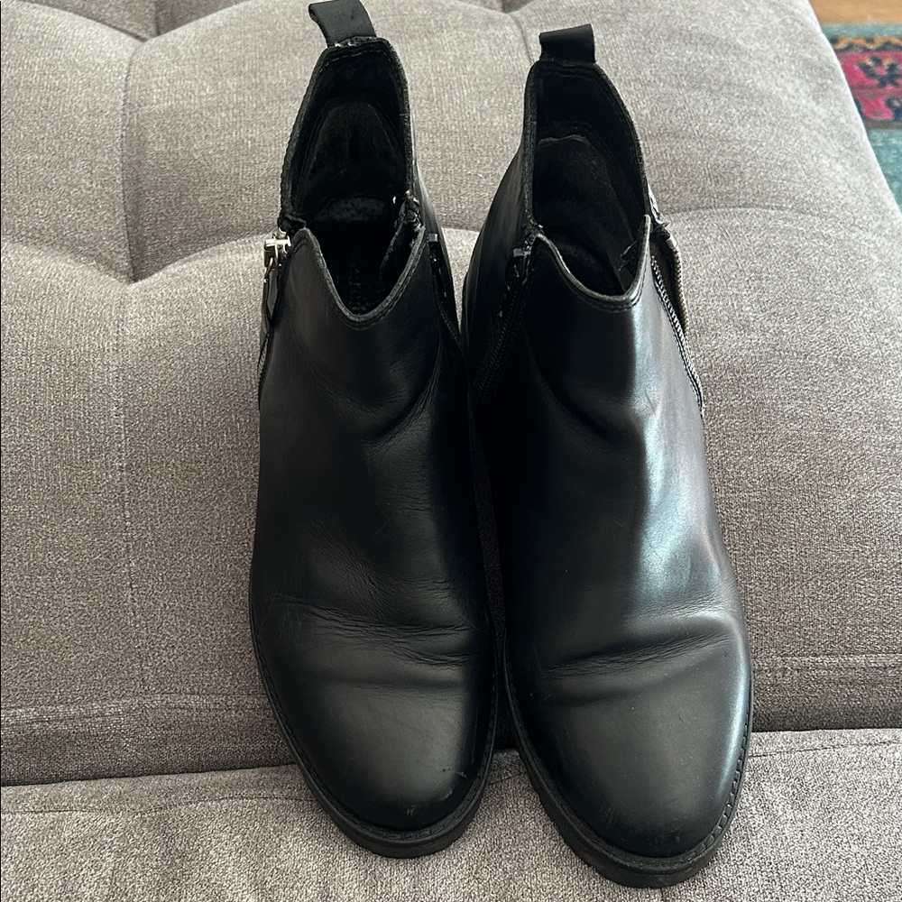 Black Leather Women’s Ankle Boots size 40